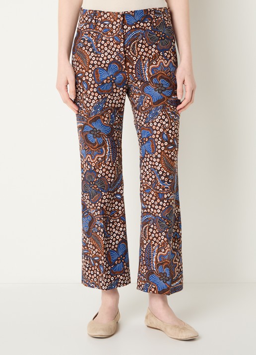 Max Mara Mid waist straight fit broek met bloemenprint