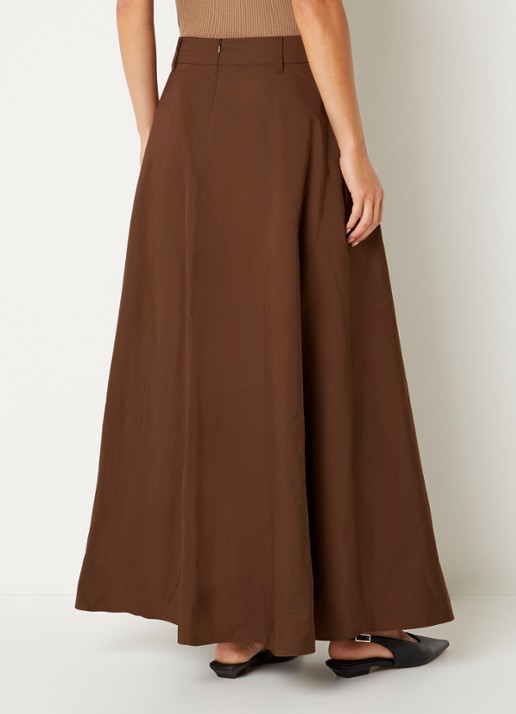 Max Mara Midi rok met steekzakken - achterkant 2 bruin