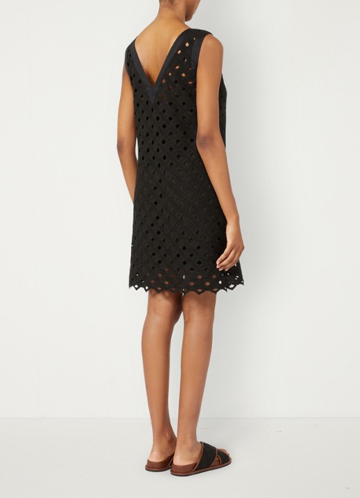 Max Mara Mini jurk met cut-out detail - achterkant 4 zwart