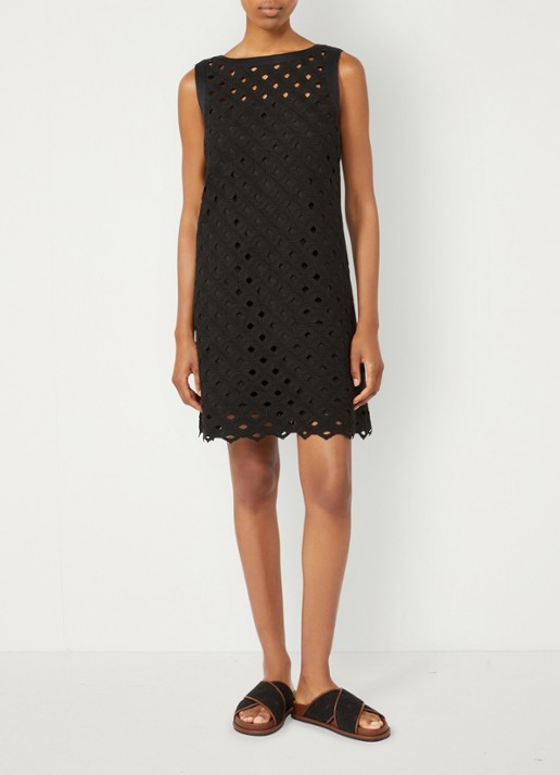 Max Mara Mini jurk met cut-out detail - voorkant 6 zwart