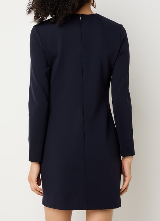 Max Mara Mini jurk met stretch - achterkant donkerblauw