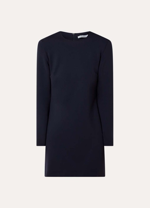 Max Mara Mini jurk met stretch - voorkant 3 donkerblauw