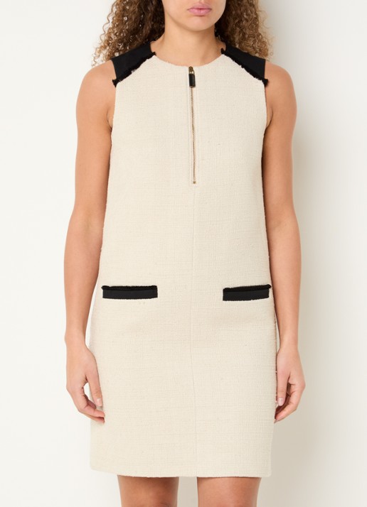 Max Mara Mito mini jurk in linnenblend met tweed-look