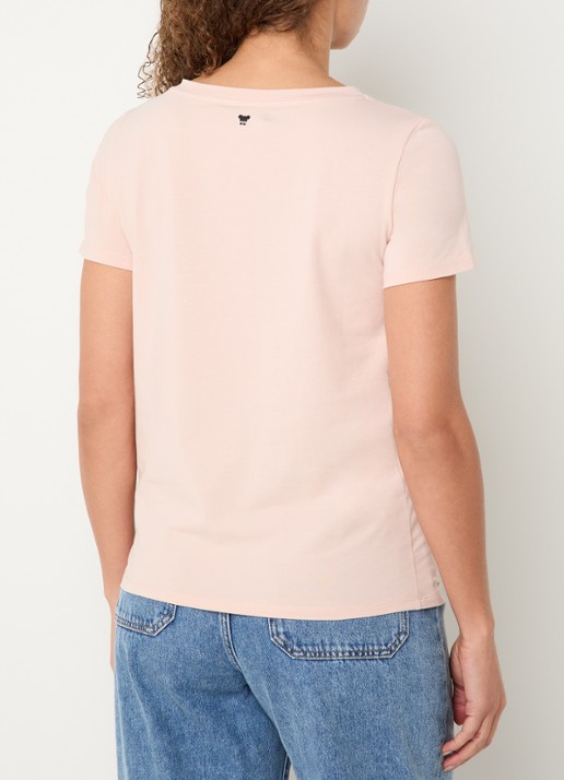 Max Mara Multib T-shirt met ronde hals - achterkant 2 lichtroze