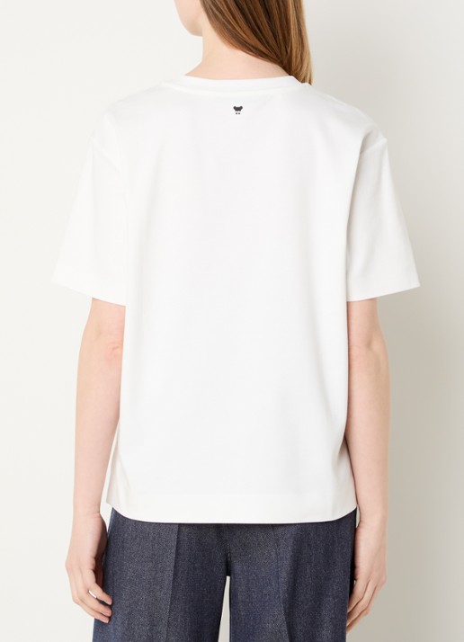 Max Mara Multid T-shirt met ronde hals - achterkant 4 wit