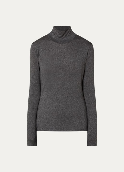Max Mara Multif top van jersey met col - voorkant donkergrijs