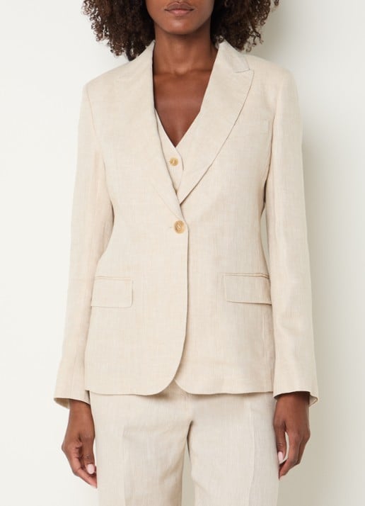 MaxMara Nalut blazer van linnen met klepzakken