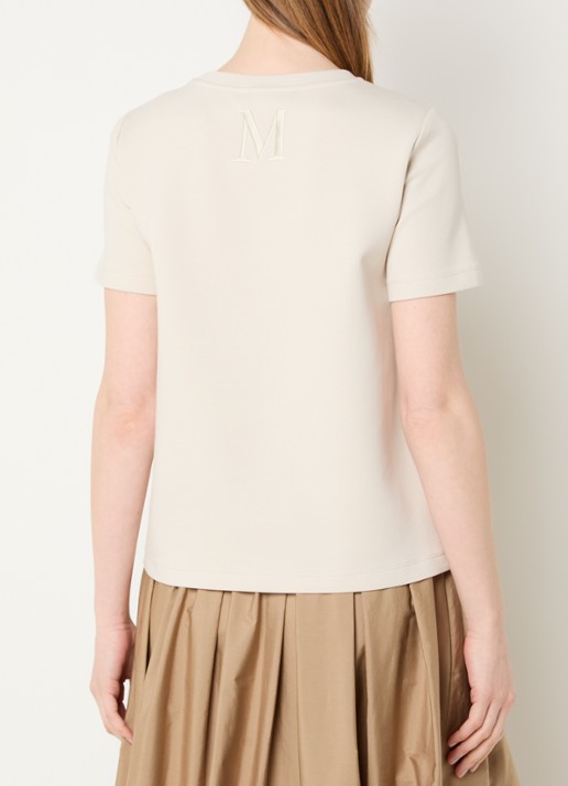 Max Mara Nancy T-shirt met ronde hals - achterkant 3 beige