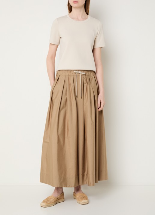 Max Mara Nancy T-shirt met ronde hals - voorkant 2 beige