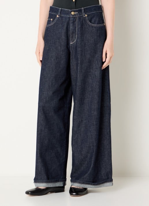 Max Mara Occhio high waist wide leg jeans met donkere wassing