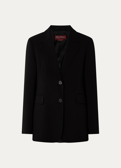 Max Mara Oversized blazer met klepzakken - voorkant 3 zwart