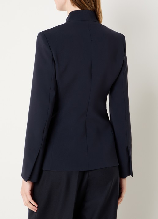 Max Mara Palo blazer met gestrikt detail - achterkant 4 donkerblauw