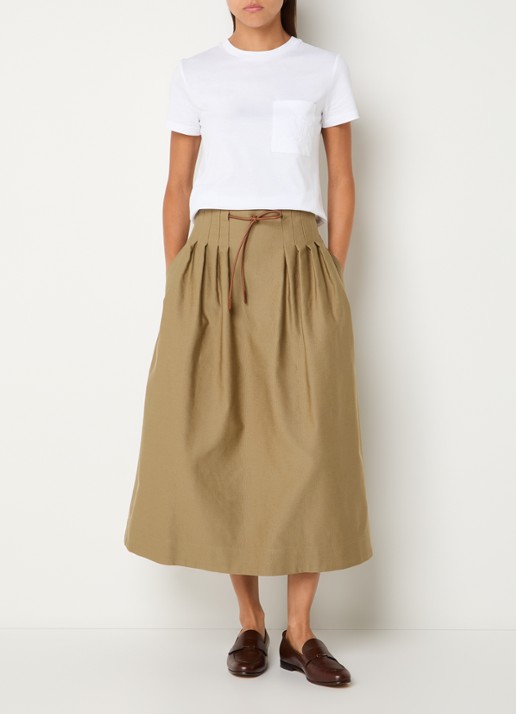 Max Mara Papaia T-shirt met logoborduring - voorkant 4 wit