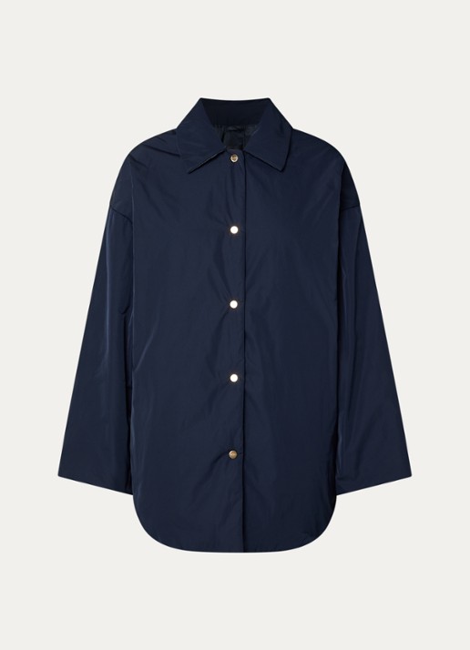 Max Mara Parka met steekzakken - voorkant donkerblauw