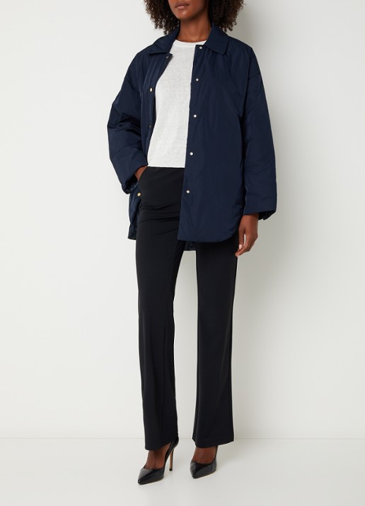 Max Mara Parka met steekzakken - voorkant 2 donkerblauw