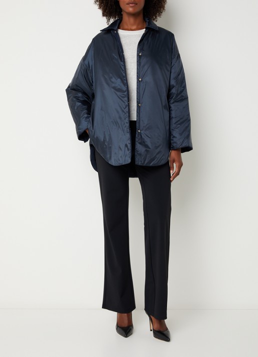 Max Mara Parka met steekzakken - voorkant 3 donkerblauw