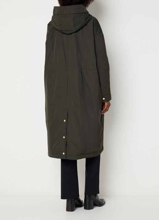 Max Mara Parka met steekzakken - achterkant khaki
