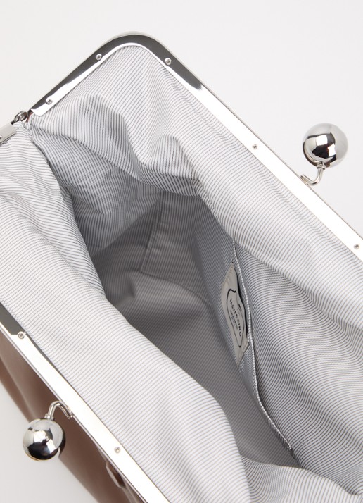 Max Mara Pasticcino schoudertas van schapenleer met afneembare schouderriem - detail 2 bruin