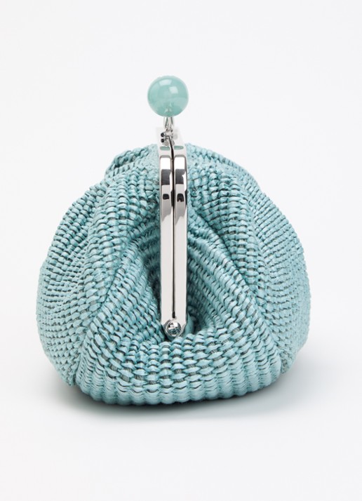 Max Mara Pasticcino Small clutch met gevlochten detail en afneembare schouderriem - detail 3 turquoise