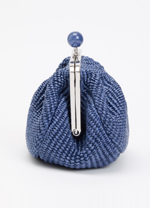 Max Mara Pasticcino Small clutch met gevlochten detail en afneembare schouderriem - detail 3 blauw