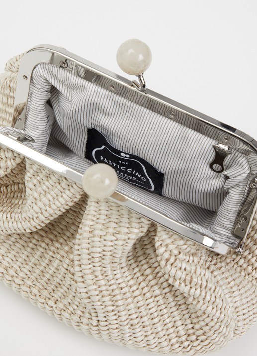 Max Mara Pasticcino Small clutch met gevlochten detail en afneembare schouderriem - detail 3 creme