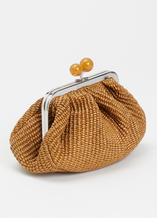 Max Mara Pasticcino Small clutch met gevlochten detail en afneembare schouderriem - achterkant 2 orange