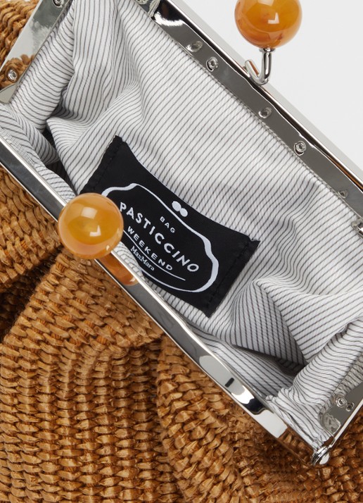 Max Mara Pasticcino Small clutch met gevlochten detail en afneembare schouderriem - detail 3 orange