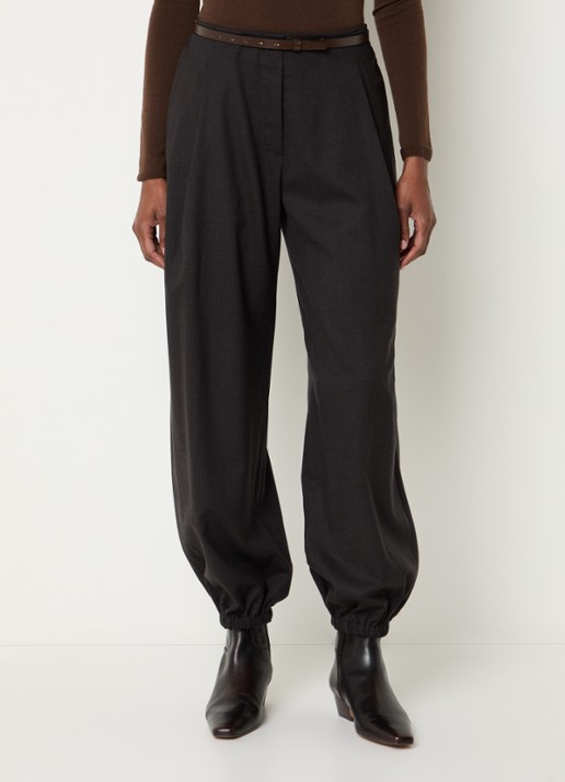 Max Mara Pergola high waist balloon fit pantalon van scheerwol