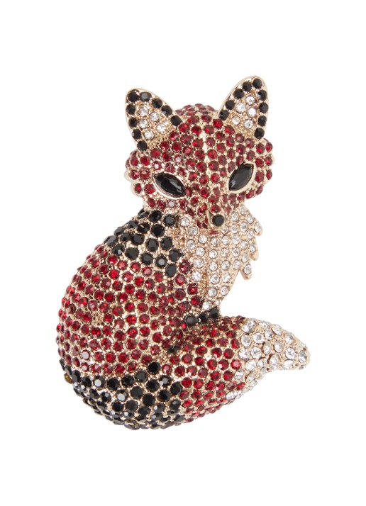 Max Mara Perle broche met strass