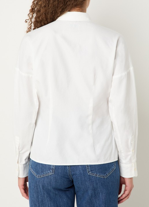 Max Mara Pesi blouse met borstzakken - achterkant 4 wit