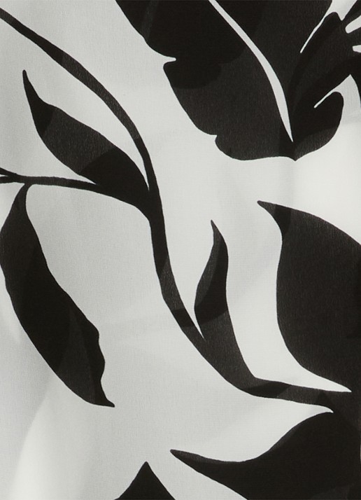 Max Mara Poncho met bloemenprint - detail 3 zwart