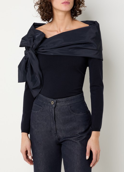 Max Mara Portici fijngebreide trui met boothals
