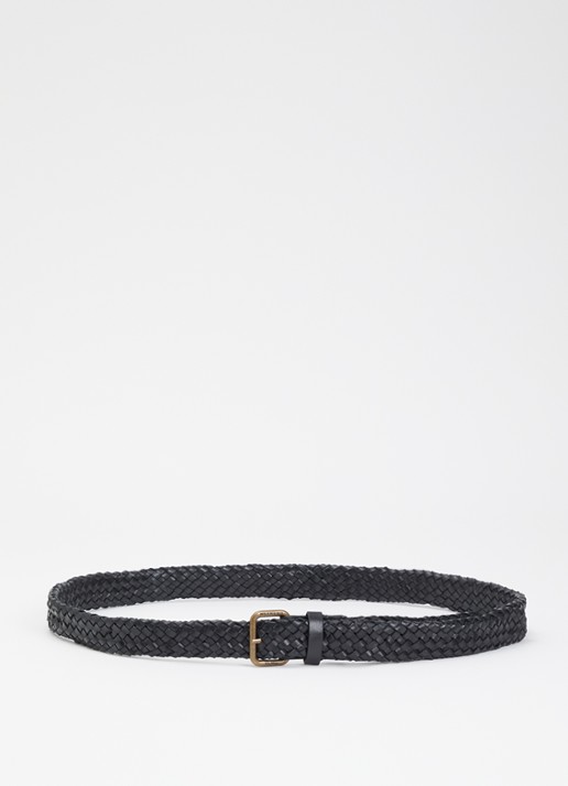 Max Mara Riem van leer met gevlochten detail