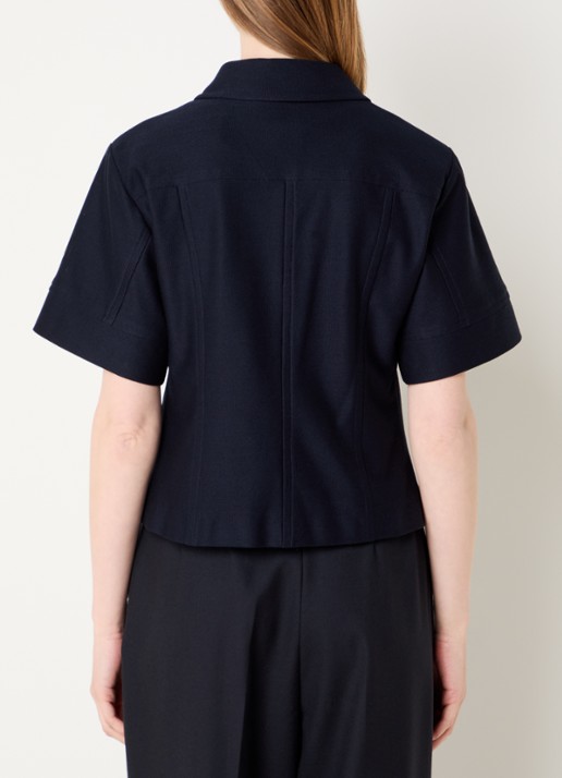 Max Mara Risorsa jack met kraag - achterkant 2 donkerblauw