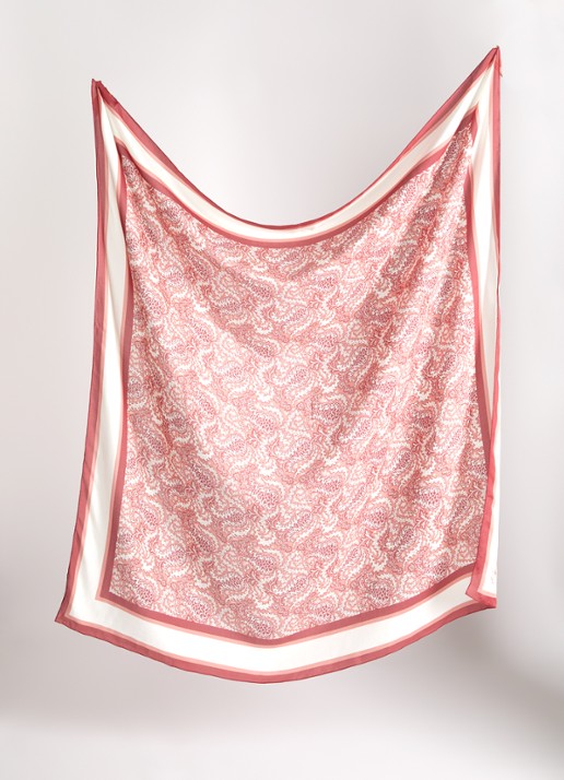 Max Mara Sarong met print - detail 2 oudroze