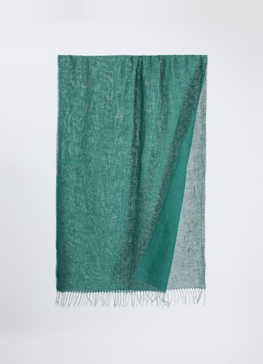 Max Mara Sjaal 189 x 70 cm - detail 2 zeegroen