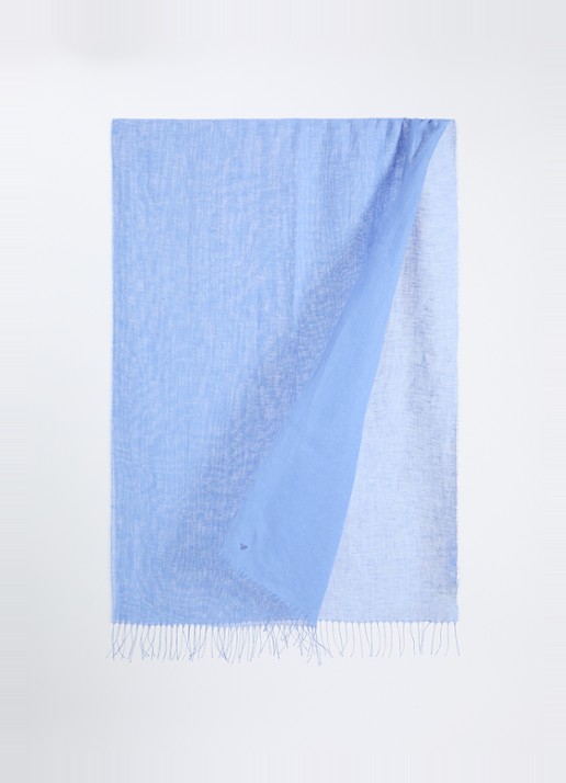 Max Mara Sjaal 189 x 70 cm - detail 2 blauw