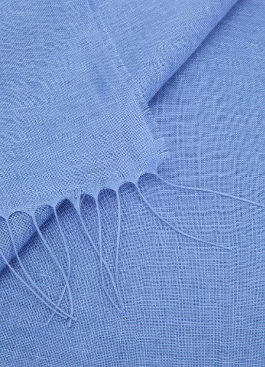 Max Mara Sjaal 189 x 70 cm - detail 3 blauw
