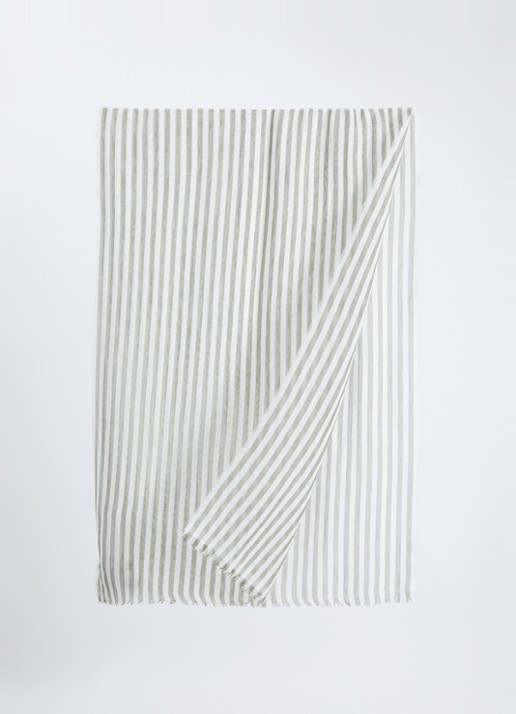 Max Mara Sjaal 202 x 70 cm - detail 2 lindegroen