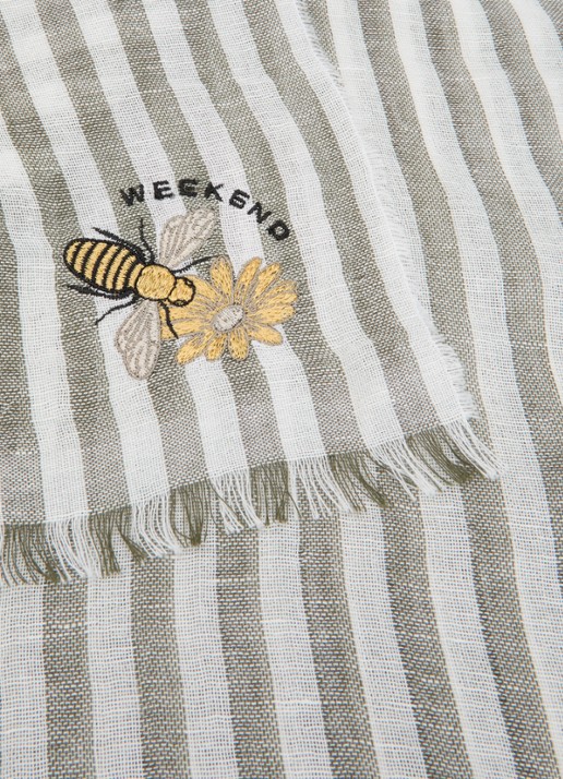 Max Mara Sjaal 202 x 70 cm - detail 3 lindegroen
