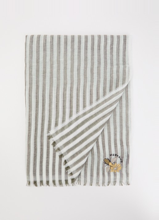 Max Mara Sjaal 202 x 70 cm - voorkant lindegroen