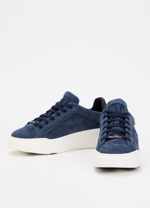 Max Mara Sneaker van suède met logo - detail 2 indigo