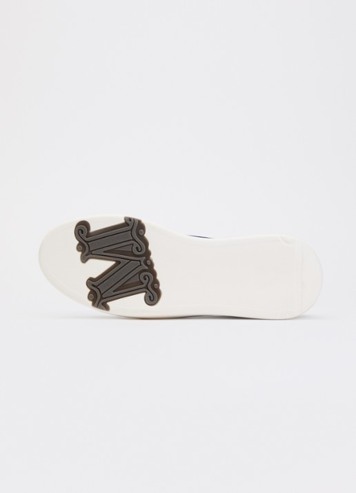 Max Mara Sneaker van suède met logo - detail 4 indigo