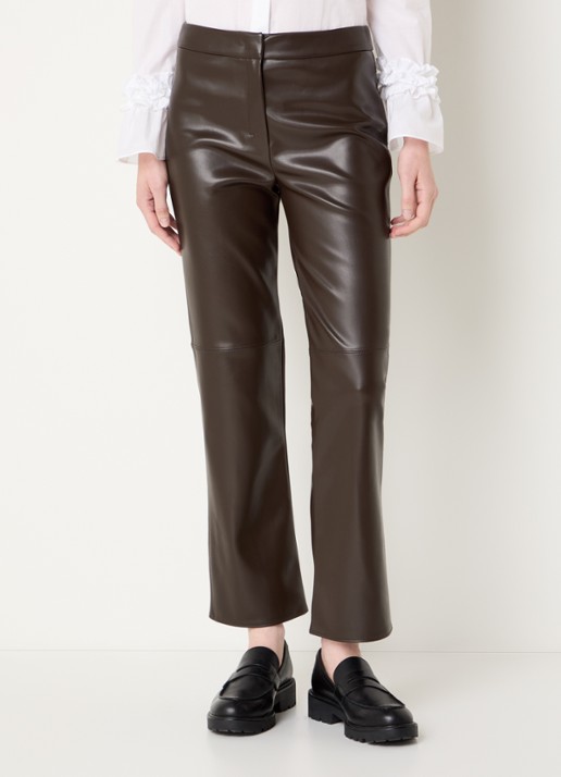 Max Mara Sublime high waist bootcut fit broek van imitatieleer