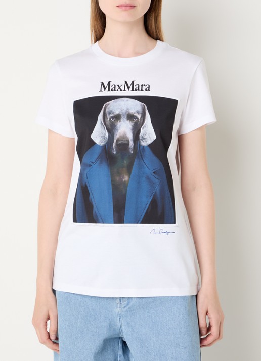 MaxMara T-shirt met front- en backprint