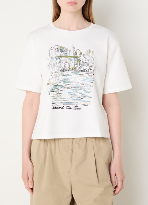 Max Mara T-shirt met logoprint