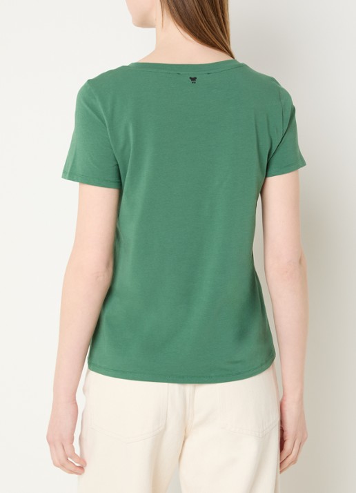 Max Mara T-shirt met ronde hals - achterkant 4 groen