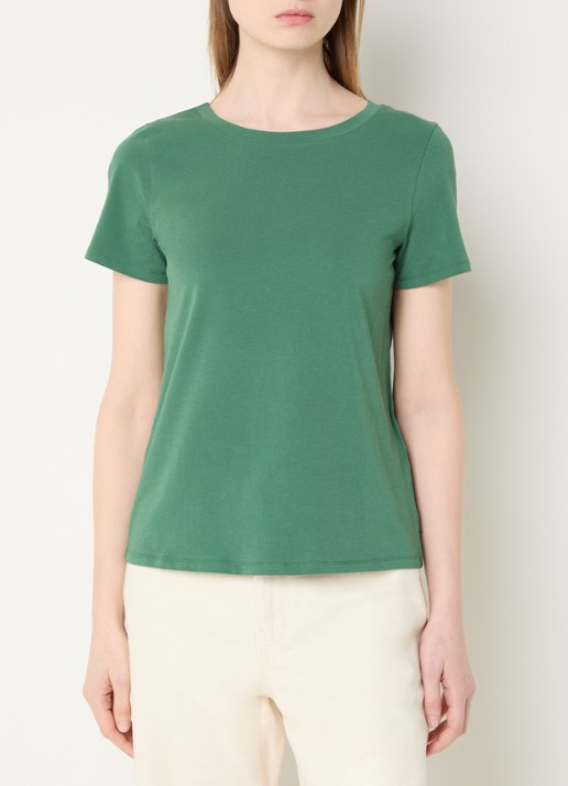 Max Mara T-shirt met ronde hals - detail groen