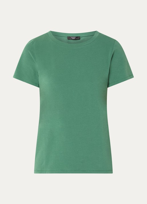 Max Mara T-shirt met ronde hals - voorkant 2 groen