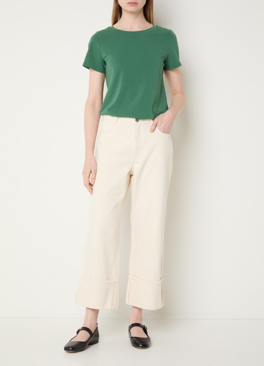 Max Mara T-shirt met ronde hals - voorkant 3 groen